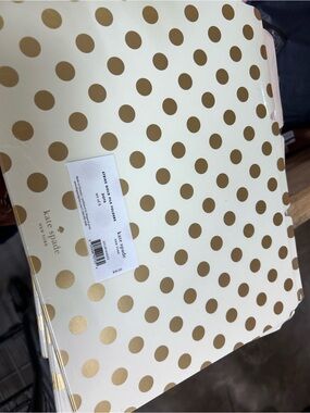 kate spade Gold Polka file folders- White and Gold - 3 packs of 6 (18)